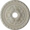 Ekena Millwork Palmetto Ceiling Medallion (Canopies up to 5"), 20 7/8"OD x 3 5/8"ID x 1 5/8"P, Pot of Cream Crackle CM20PMPCC - alternate 1